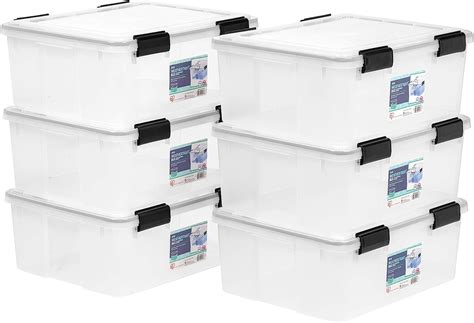 Iris Usa Quart Weatherpro Plastic Storage Box With Durable Lid And