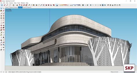 Sketchup Commercial Complex L D Model Cgtrader