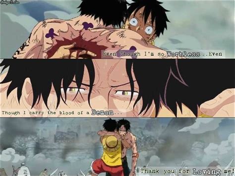 ACe One Piece Quotes Anime Thank You For Loving Me