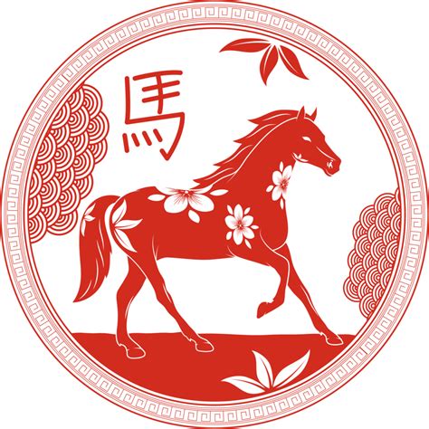 horse chinese zodiac emblem 24098051 PNG