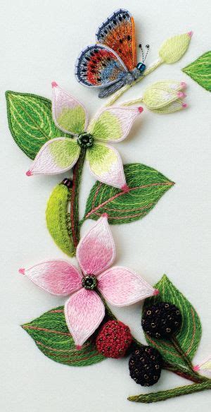 Two Butterflies Sitting On Top Of Flowers And Leaves