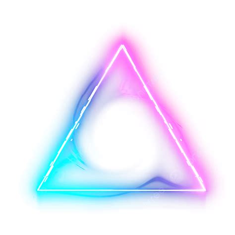 Blue Pink Neon Border Triangle Light Neon Neon Border Border Png