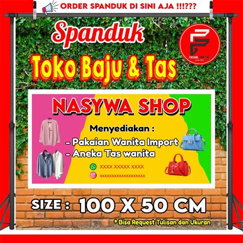 Jual Spanduk Toko Baju Dan Tas Banner Toko Pakaian Spanduk Toko