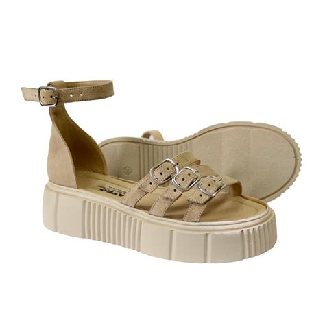 Sandale Dama Nude Cu Platforma Si Barete Piele Naturala EMAG Ro