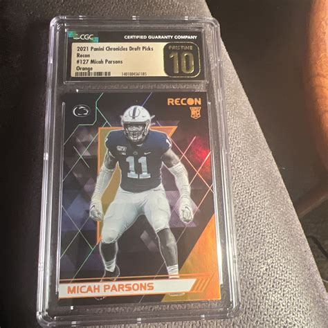 2021 Panini Chronicles Draft Picks Recon Orange 127 Micah Parsons