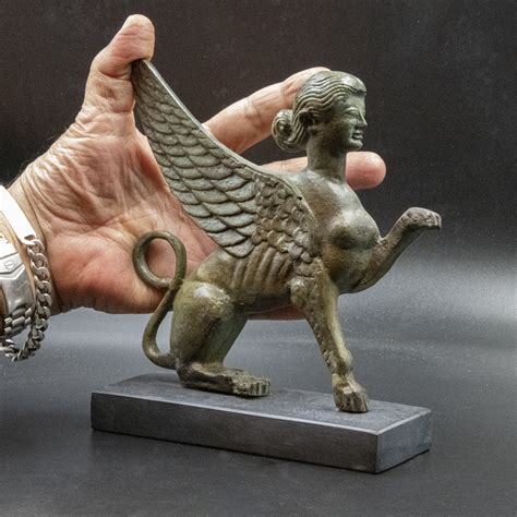 Ancient Greece Mythical Creature Sphinx Bronze Statue, Greek Mythology ...