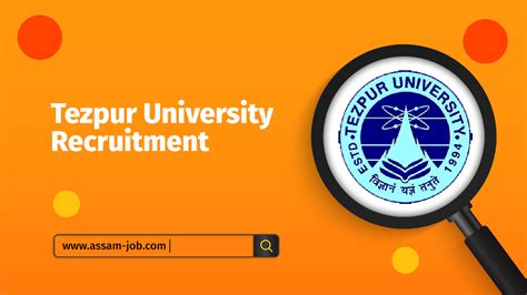 Tezpur University Faculty Recruitment Faculty Vacancy Assam