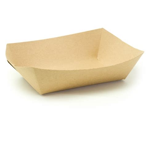 Lb Kraft Compostable Paper Food Tray Catering Disposables