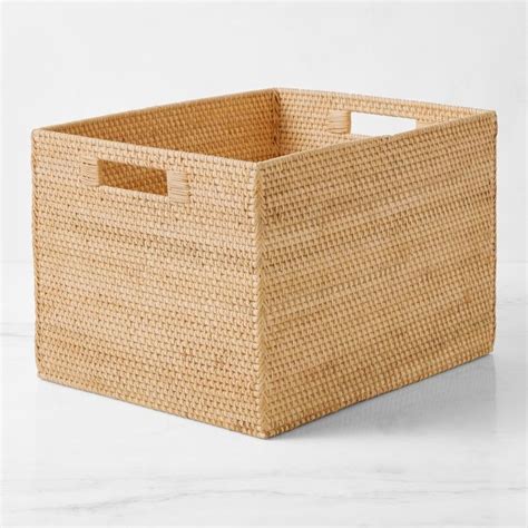 Hold Everything Rattan Cubby Pantry Baskets Pantry Baskets Wicker