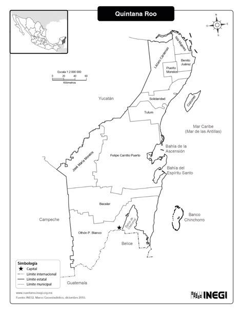 Mapa Del Estado De Quintana Roo Con Municipios Mapas Para Descargar