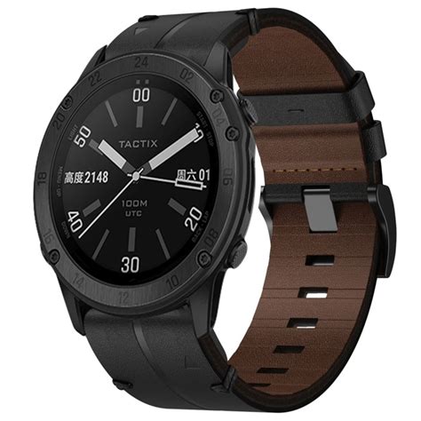 Garmin Fenix Pro Mm Klockarmband I L Der Mm Svart Teknikdelar Se