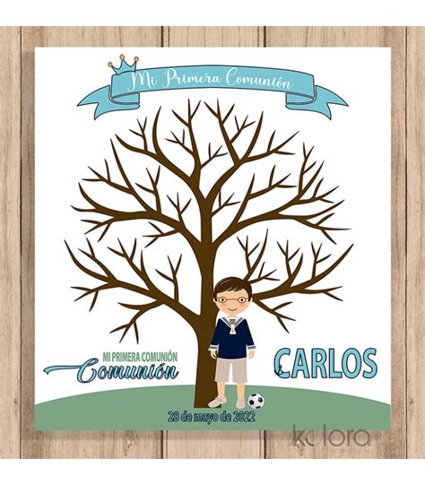 Arbol Huellas Personalizado Imprimible Tufiestaenunacaja