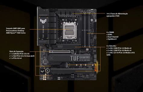 Placa Mãe Asus Tuf Gaming X670e Plus Chipset X670 Amd Am5 Atx Ddr5