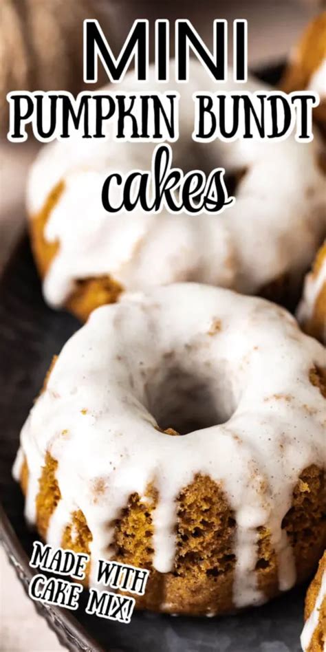 Mini Pumpkin Bundt Cakes With Maple Frosting