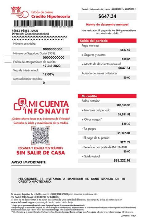 Presenta Infonavit Nuevo Formato De Estado De Cuenta