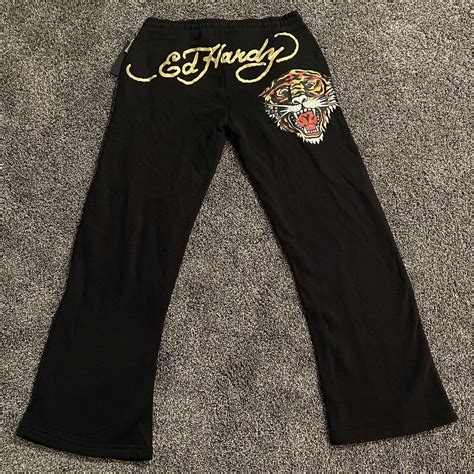 Ed Hardy Sweatpants Flared Low Rise Brand New With Depop