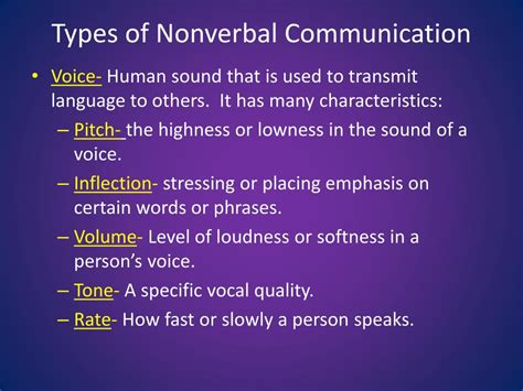 Different Types Of Nonverbal Communication