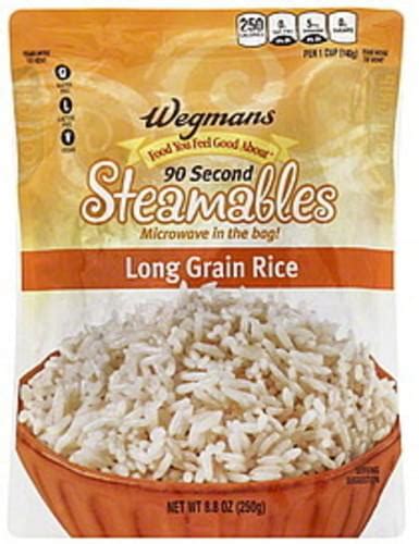 Wegmans Long Grain Second Steamables Rice Oz Nutrition