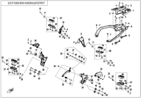 Cfmoto F Footrest Rear Handrail Sherco