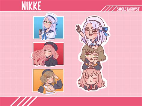 Nikke Goddess Of Victory Counters Squad Vinyl Matte Stickers Rapi