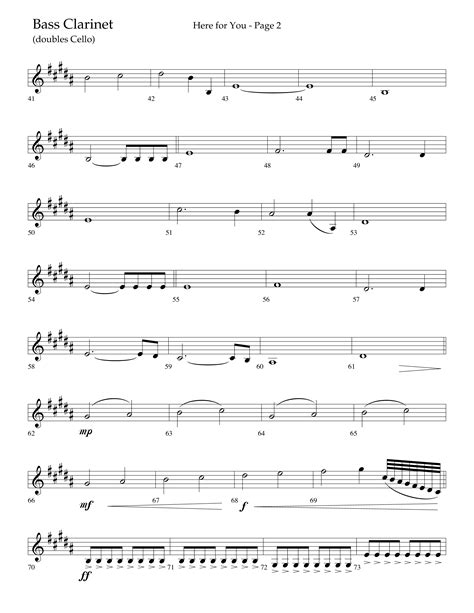 Here For You Choral Anthem Satb Bass Clarinetsheet Music Pdf Lifeway Choral Arr Travis