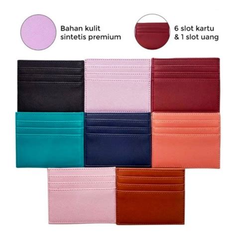 Jual Card Holder 6 Slot Dompet Kartu Tempat Kartu 6 Slot Card 1 Slot