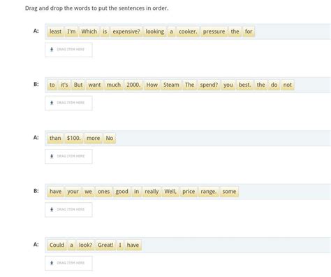Drag And Drop The Words To Put The Sentences In Order Brainly Lat