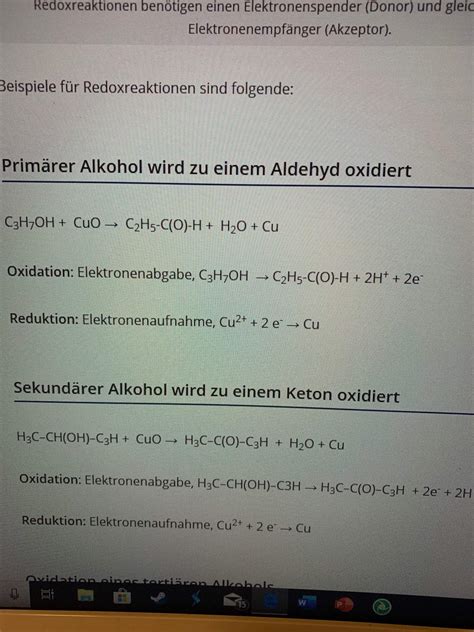 Redoxreaktion Aufstellen Wie Schule Chemie Oxidation