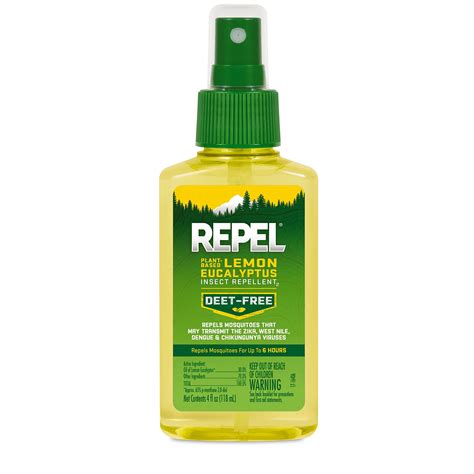 Repel Plant-Based Lemon Eucalyptus Insect Repellent 4 Ounces, Repels ...