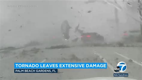 Tornado Flips Cars Damages Homes In Florida Youtube