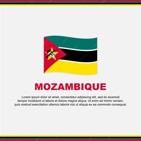 Premium Vector Mozambique Flag Background Design Template Mozambique