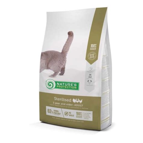 NATURES PROTECTION Sterilised Poultry Adult Cat 7 Kg Su Naminiais