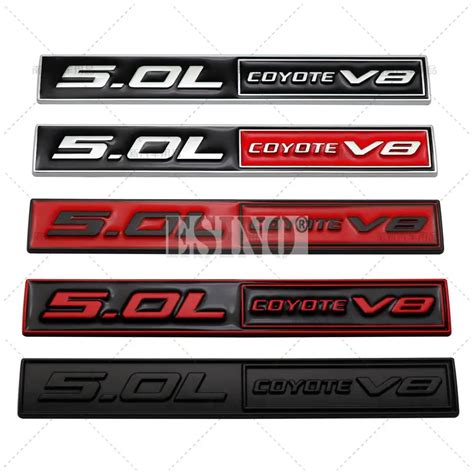 Car Styling Coyote 5 0L Coyote V8 3D Metal Zinc Alloy Car Badge Body