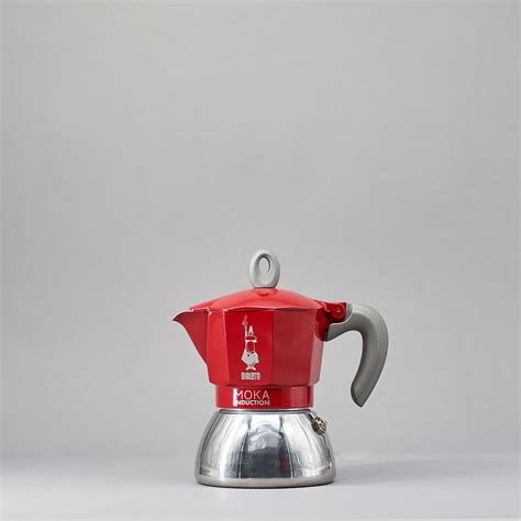 BIALETTI Mokkakocher für Induktion Moka Induktion 4 Tassen rot schwarz