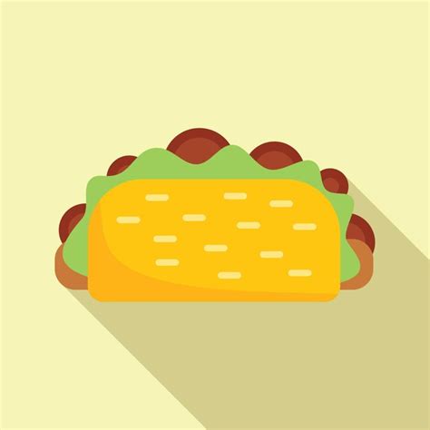 Premium Vector Taco Breakfast Icon Flat Vector Mexico Food Tacos Menu