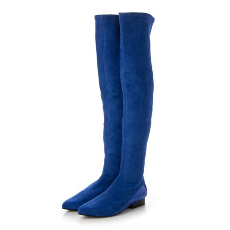 ユナイテッド ヌード UNITED NUDE Flow Thigh Boot Lo Cobalt Blue waja bazar