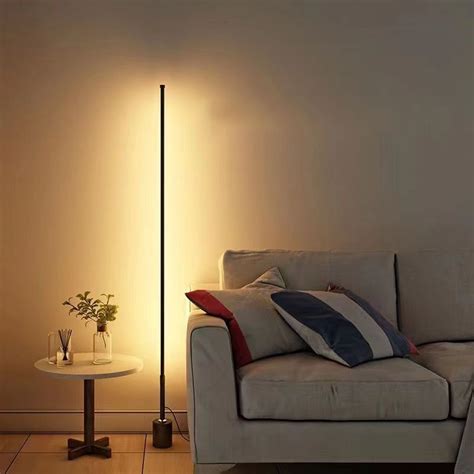 Lampu Lantai Ruang Tamu Led Minimalist Floor Lamp Height 100cm Modern Line Design Standing