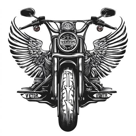 Harley Davidson Vektor Logo Art Design Premium KI Generiertes Bild