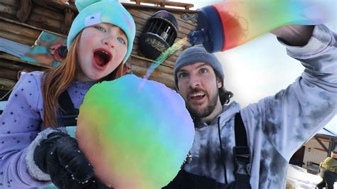 Rainbow Snow Cones With Adley Building An Igloo And Sledding With