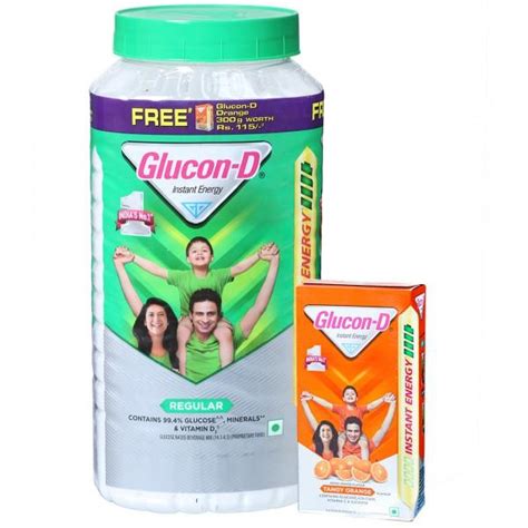 Buy Glucon D Instant Energy Health Drink Regular Jar Free Glucon D