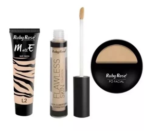 Kit Base Matte Liquida P Matte Corretivo Naked Ruby Rose