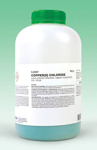 Copper II Chloride Reagent 500 G Flinn Scientific