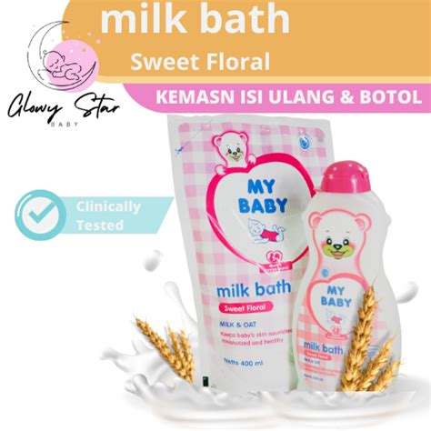 Jual My Baby Milk Bath Sweet Floral Refill 400 Ml Shopee Indonesia