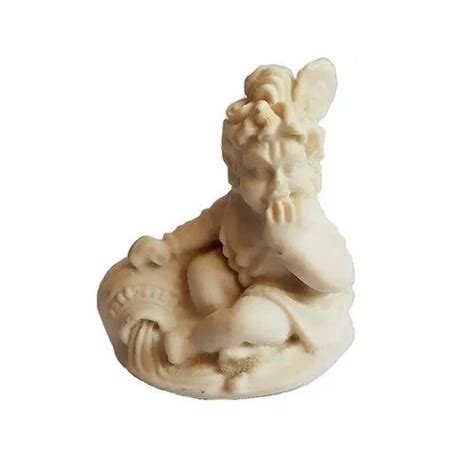 Marble Dust Makhan Chor Laddu Gopal Baal Gopal Figurine Showpeice White