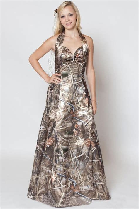 Discountcamo Wedding Dresses 2015 New Halter Neckline Camo Wedding