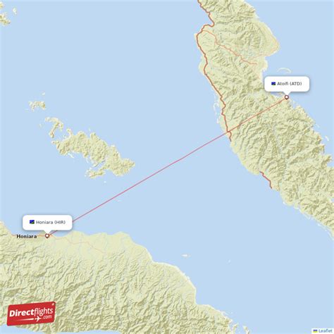 Direct Flights From Honiara To Atoifi HIR To ATD Non Stop