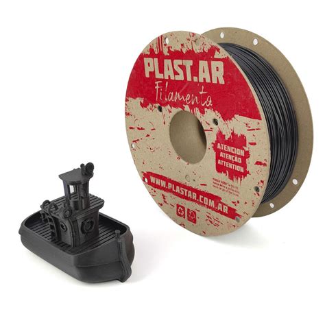 Filamento PETG Preto 1 75mm 1Kg PlastAr PrintaLot Fabricações