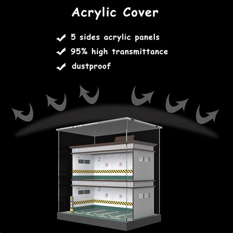 Hot Wheels Exhibidor De Autos A Escala Con Luz Led Y Cubierta Acr Lica Ruedas Calientes De