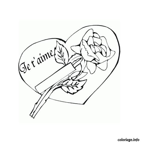 Coloriage Coeur Je T Aime Dessin St Valentin Imprimer