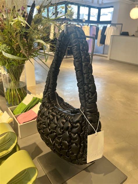 COS Quilted Leather Mini Shoulder Bag Black On Carousell